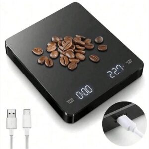 Rechargeable coffee scale